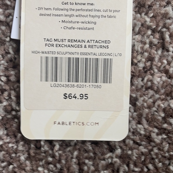 *NWT* Fabletics High-Waisted Sculpknit Legging - Picture 4 of 4